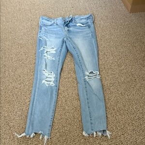 Distressed Light Blue Women's Jeans